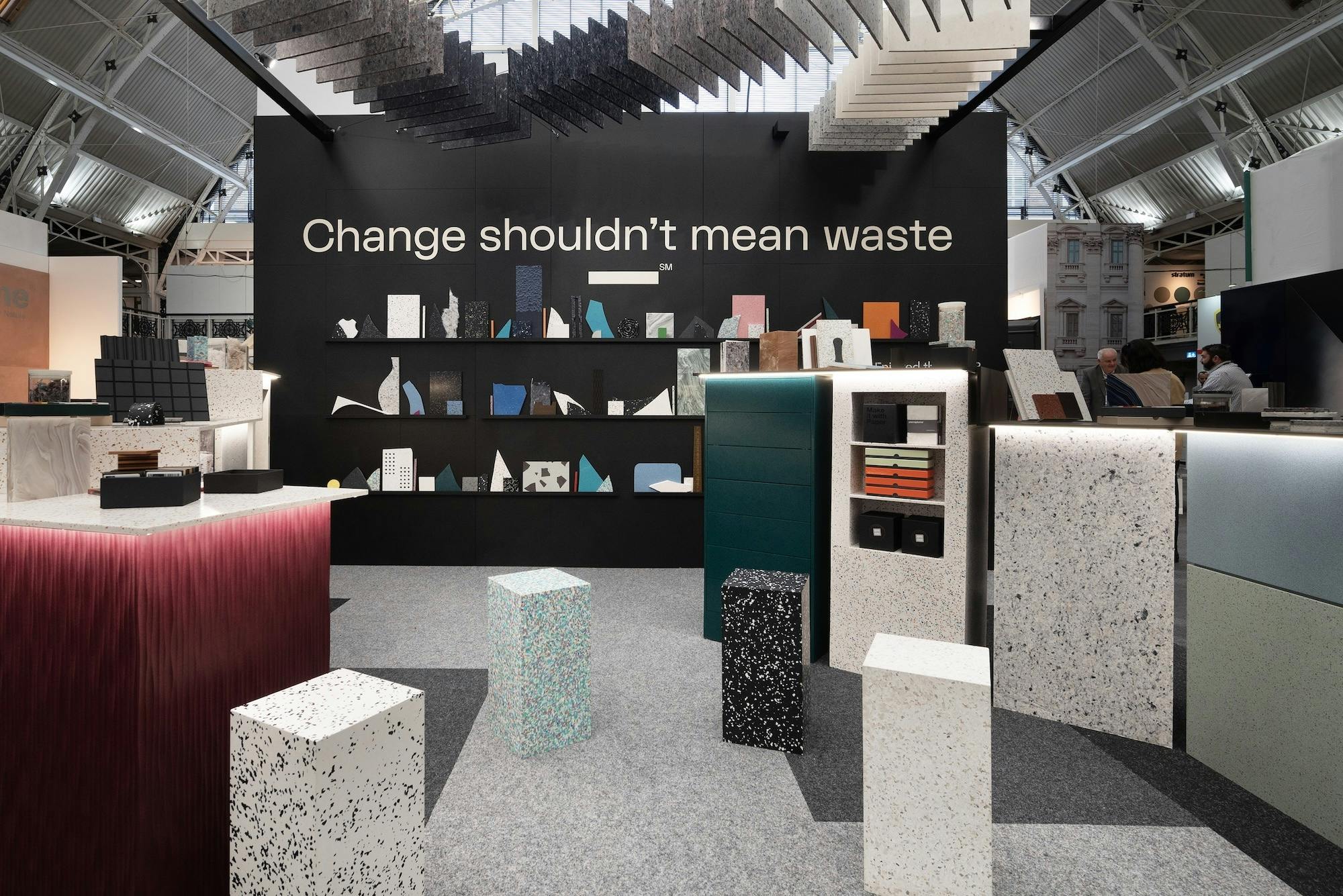 SDS2024 Surface Matter show off recycled and reclaimed materials in an exhibition titled Change shouldn't mean waste