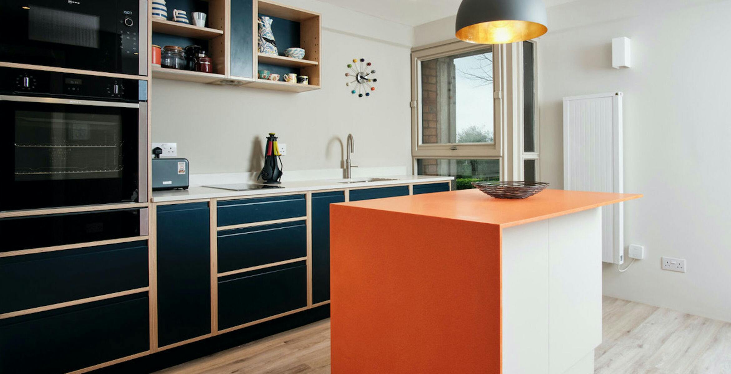 Durat Orange Kitchen island worktop